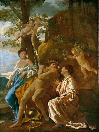 Die Inspiration des Dichters (Niedersächsisches Landesmuseum) von Nicolas Poussin